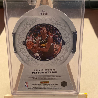 2022-23 Panini Crown Royale Peyton Watson Heirs to the Throne Die Cut PATCH Trading Card