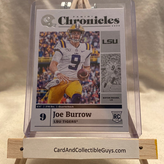 2020 Panini Chronicles D.P. #1 Joe Burrow LSU Tigers / Bengals Rookie Trading Card