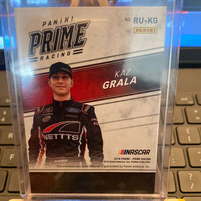 KAZ GRALA 2018 PANINI PRIME RACING  RACE USED FIRESUIT 19/50 Trading Card