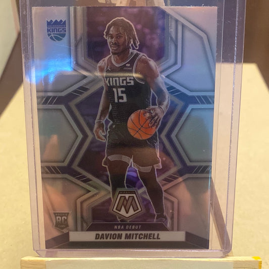 2021-22 Panini Mosaic Davion Mitchell Silver Prizm Rookie RC #269 Kings Trading Card