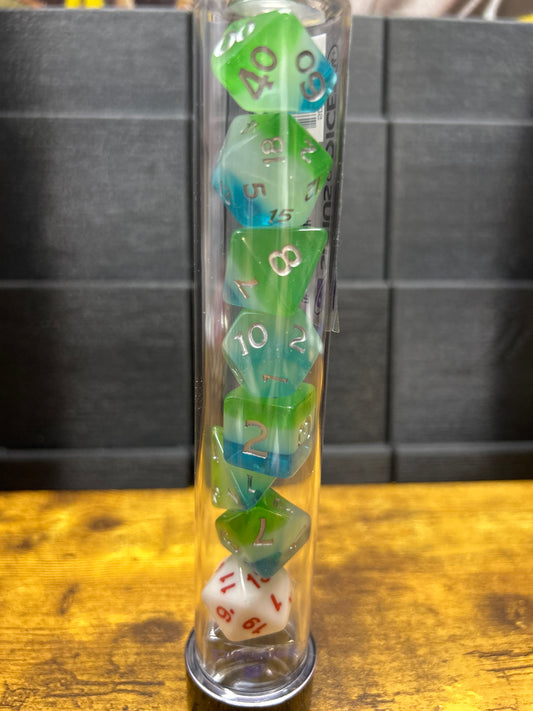 7-Set “Blue Hawaiian” RPG Dice