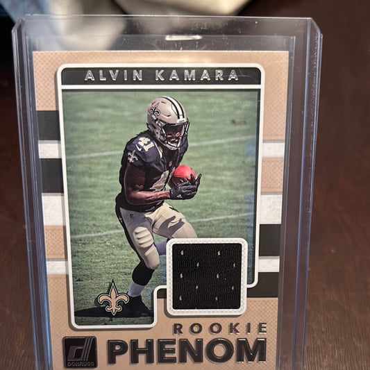 Alvin Kamara 2017 Panini Donruss Rookie Phenoms Patch - New Orleans Saints Trading Card