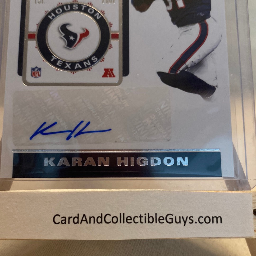 KARAN HIGDON 2019 Panini Contenders Rookie Ticket Variation Auto #271 Trading Card