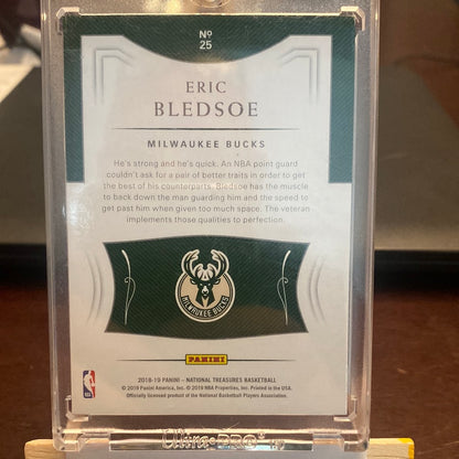 Eric Bledsoe 2018-19 Panini National Treasures 04/10 Bucks Suns Trading Card