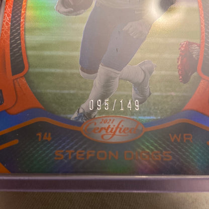 2021 Certified Mirror Orange 95/149 Stefon Diggs #1 Trading Card