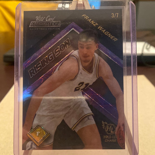 2021-22 Wild Card Rising Son Purple Holo Lux Chase #RS-6 Franz Wagner 3/7 Trading Card