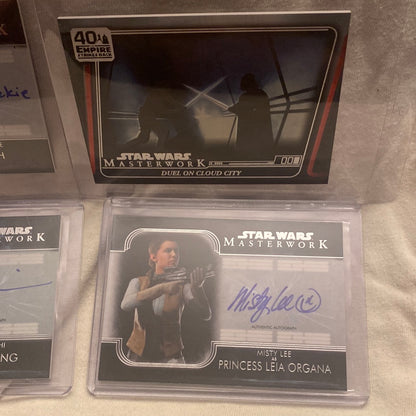 Topps Star Wars Masterwork Trading Card PYC Autos/Parallels/Base