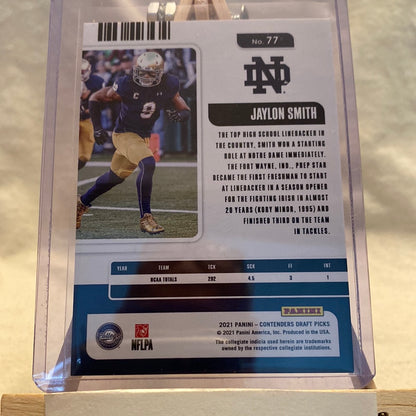 2021 jaylon smith /49 green game ticket panini contenders Trading Card