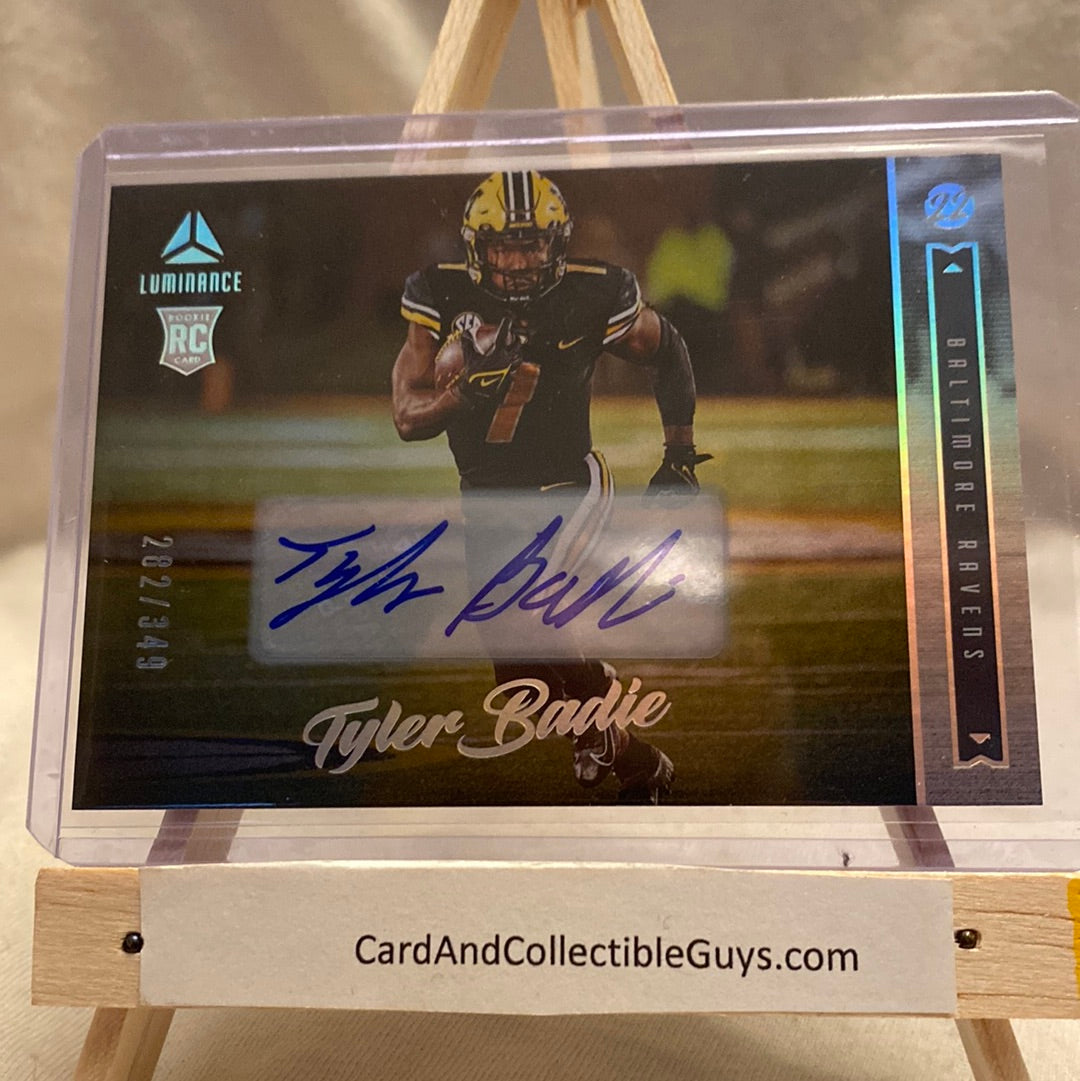 2022 Luminance TYLER BADIE Autograph #'d 282/349 Rookie Auto RC SP BALTIMORE RAVENS Trading Card