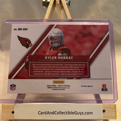 2022 Panini Zenith Kyler Murray Behind the Numbers Silver Prizm Trading Card