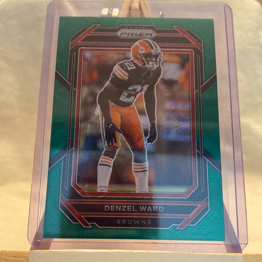 2022 PANINI PRIZM DENZEL WARD GREEN SCOPE 06/75 CLEVELAND BROWNS Trading Card