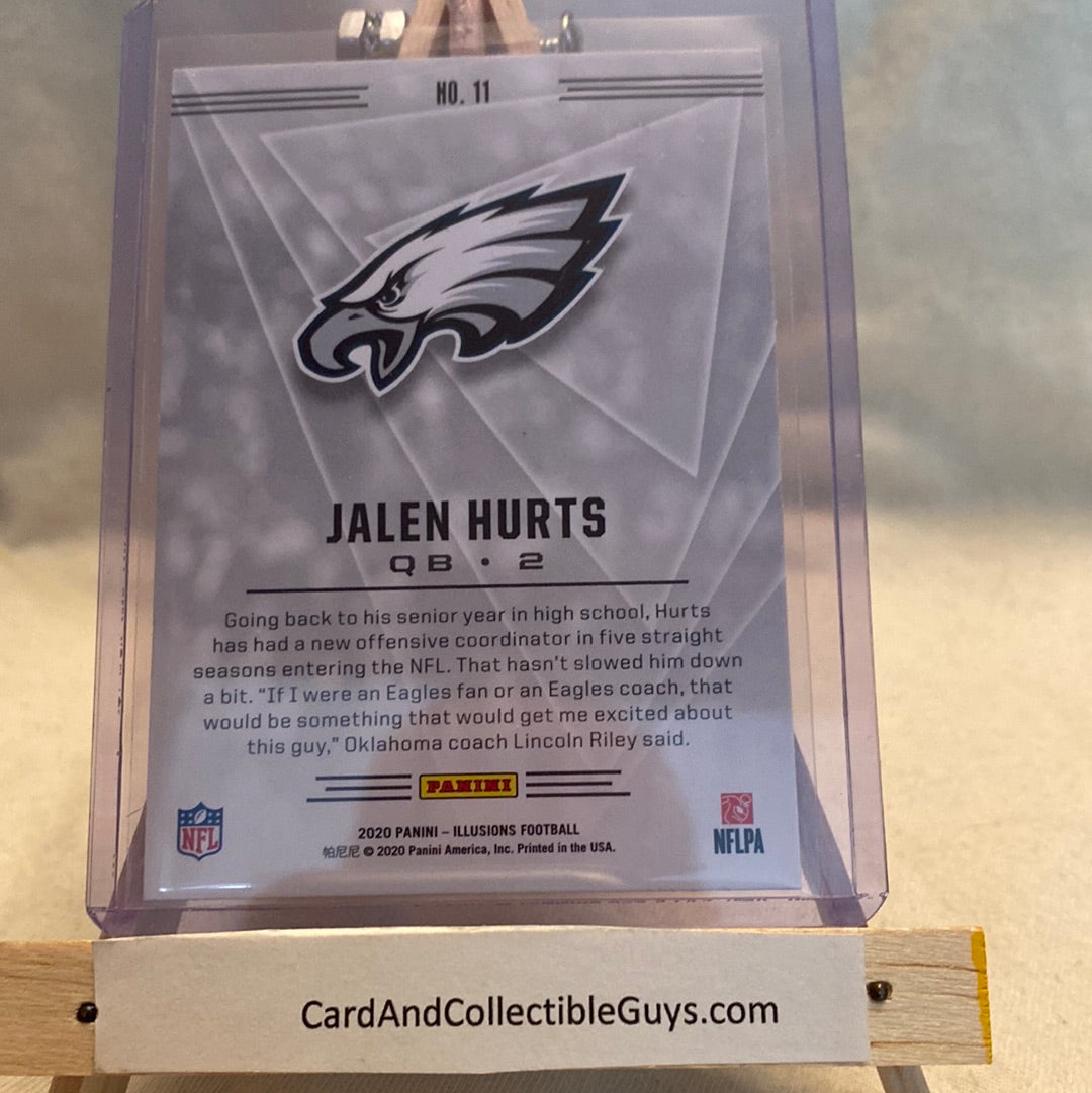 2020 Panini Illusions #11 JALEN HURTS  RC Rookie Philadelphia Eagles Trading Card