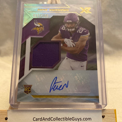 2021 Panini XR Kene Nwangwu 082 /199 Rookie Auto Patch Minnesota Trading Card