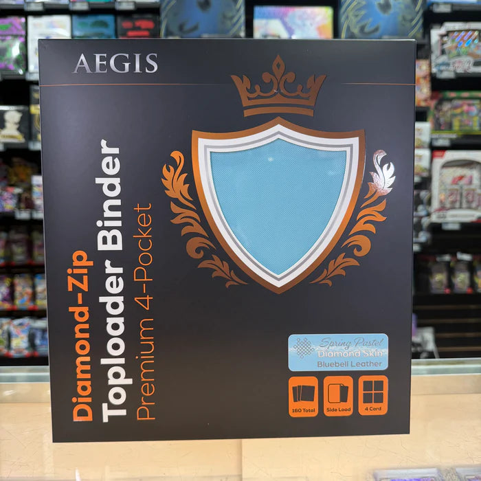 Protect: AEGIS Premium 4 Pocket Diamond Zip Toploader Binder (Bluebell)
