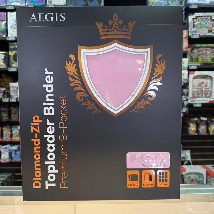Protect : AEGIS Premium 9 Pocket Toploader Diamond Zip-Binder (Peony)