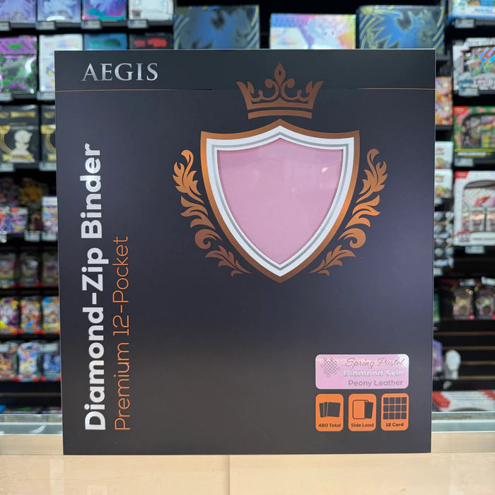 Protect: AEGIS Premium 12 Pocket Diamond Zip Binder (Peony)