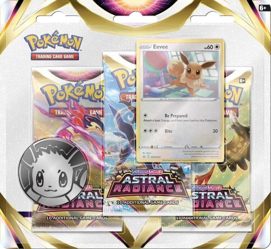 Pokemon TCG: Eevee Astral Radiance 3 pack Blister