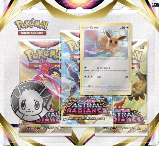 Pokemon TCG: Eevee Astral Radiance 3 pack Blister