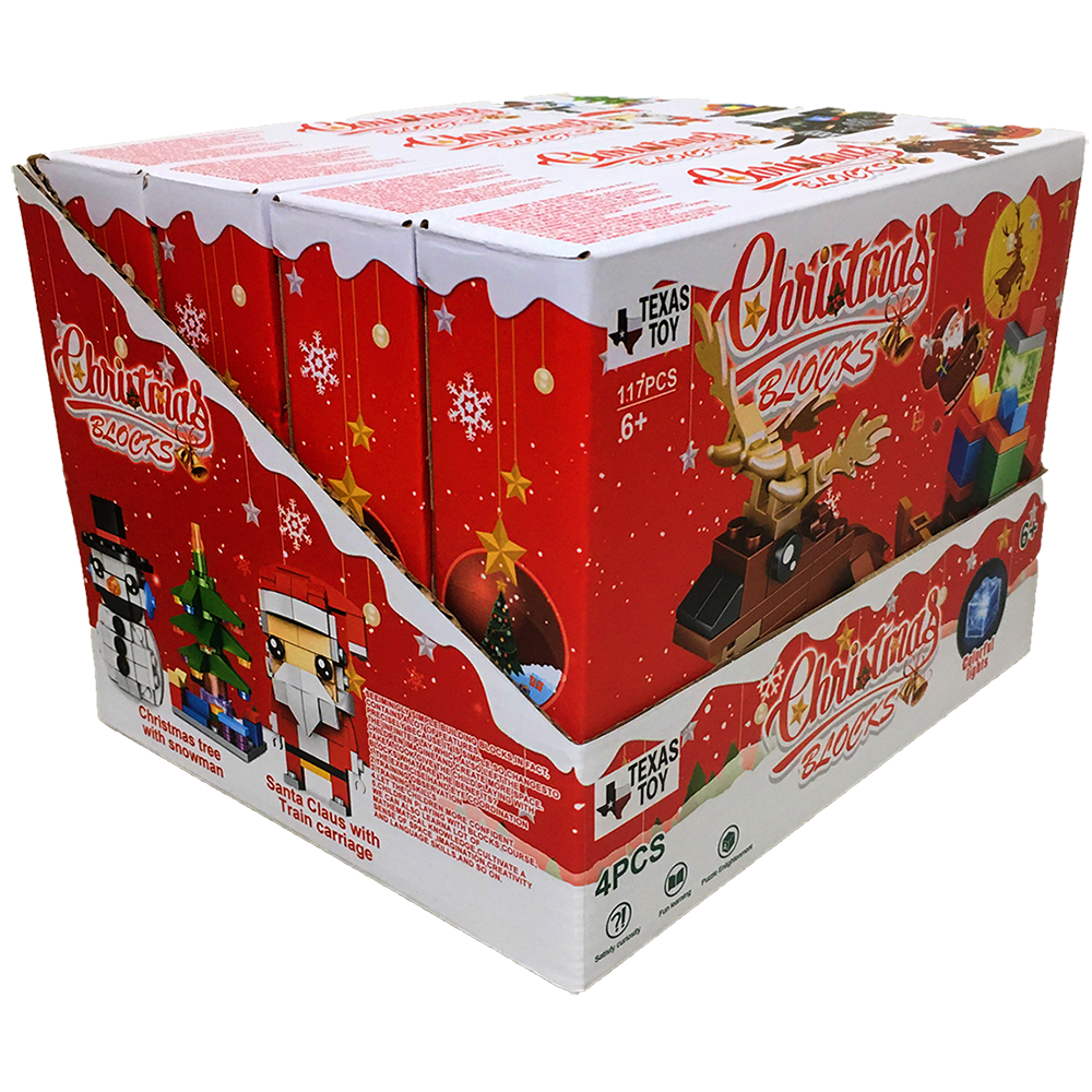 Model Bricks: Christmas Blocks Larger Kit Display Set, x4 kits