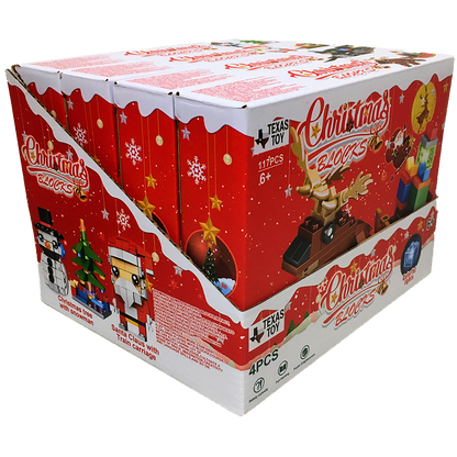 Model Bricks: Christmas Blocks Larger Kit Display Set, x4 kits