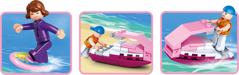 Model Bricks: Girl's Dream Surf Shop Building Brick Kit (192 pcs)