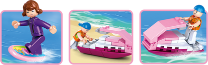 Model Bricks: Girl's Dream Surf Shop Building Brick Kit (192 pcs)