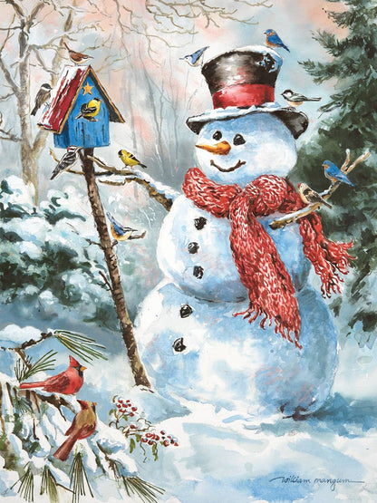Puzzle: Frosty's Feathered Friends 550 Piece Puzzle