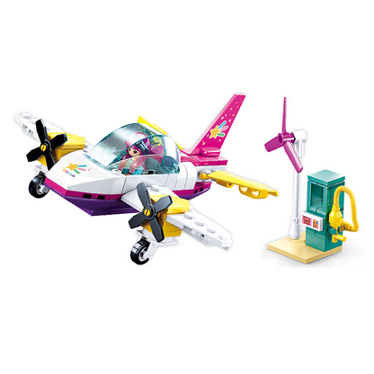 Model Bricks: Girl's Dream Plane Building Brick Kit (111 pcs)