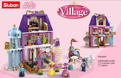 Model Bricks: Girl's Dream Village Department Store Building Brick Kit (526 pcs)