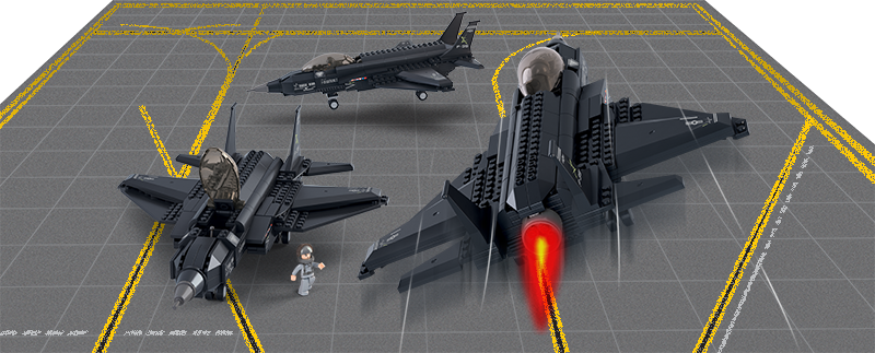 Model Bricks: F35 "Lightning" Fighter Jet Building Brick Kit (252 Pcs)