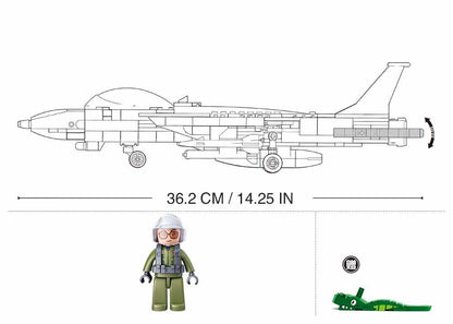 Model Bricks: F14 Fighter Jet Building Brick Kit (396 Pcs)