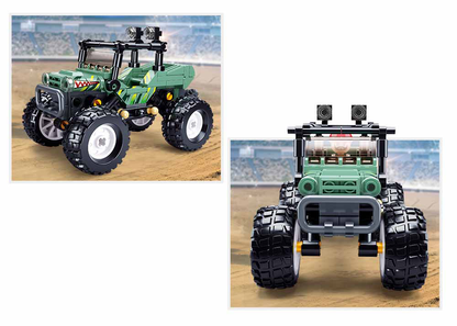 Model Bricks: Off-Road Green Monster Truck Building Brick Kit (155 pcs)