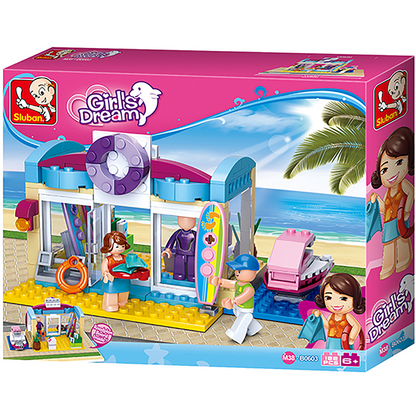 Model Bricks: Girl's Dream Surf Shop Building Brick Kit (192 pcs)