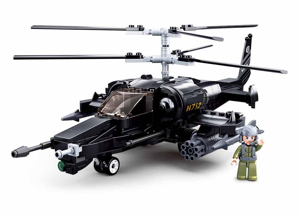 Model Bricks: KA-50 Black Shark Helicopter Building Brick Kit (333pcs)