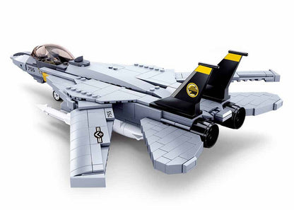 Model Bricks: F14 Fighter Jet Building Brick Kit (396 Pcs)