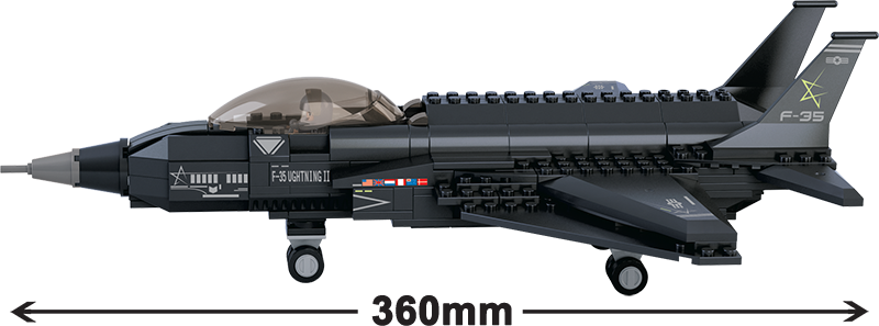 Model Bricks: F35 "Lightning" Fighter Jet Building Brick Kit (252 Pcs)