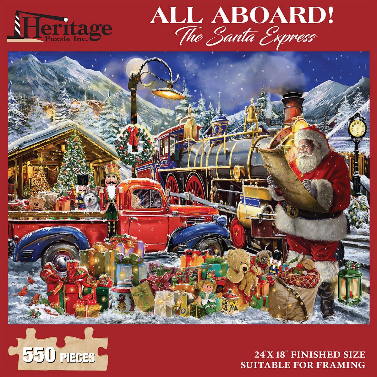 Puzzle: All Aboard!  The Santa Express 550 piece puzzle