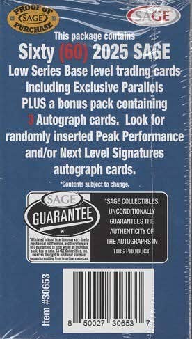 2026 SAGE: Low Series Football 63ct. Blaster Box