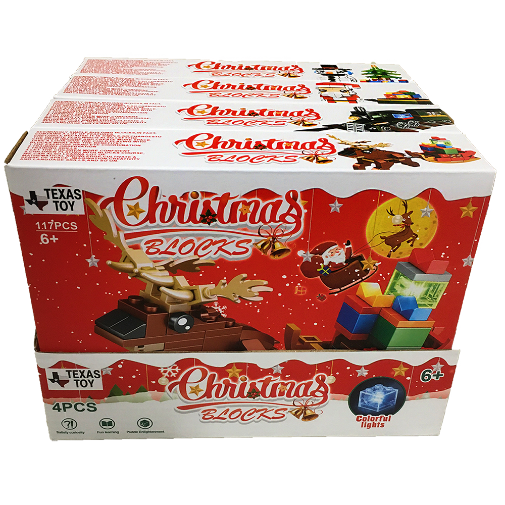 Model Bricks: Christmas Blocks Larger Kit Display Set, x4 kits