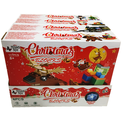 Model Bricks: Christmas Blocks Larger Kit Display Set, x4 kits