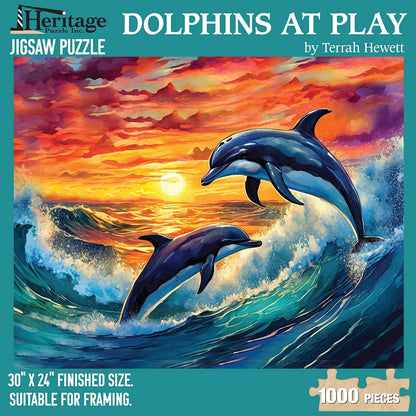 Puzzle: Dolphins at Play 1000 Piece Puzzle