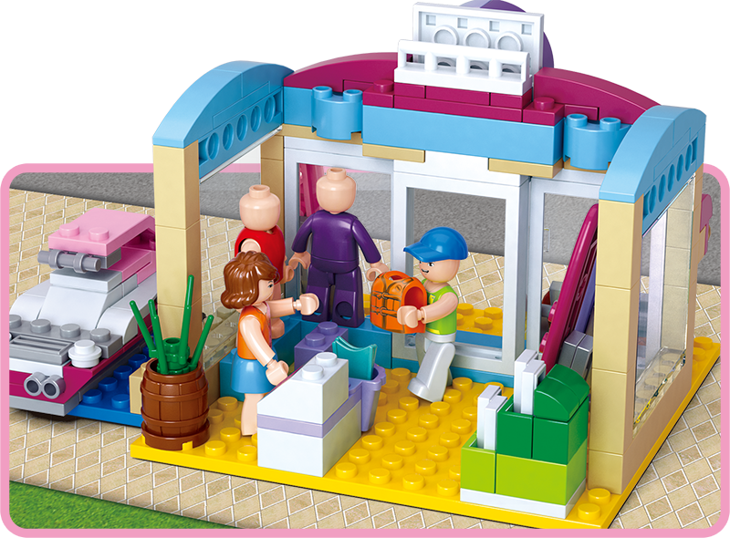 Model Bricks: Girl's Dream Surf Shop Building Brick Kit (192 pcs)