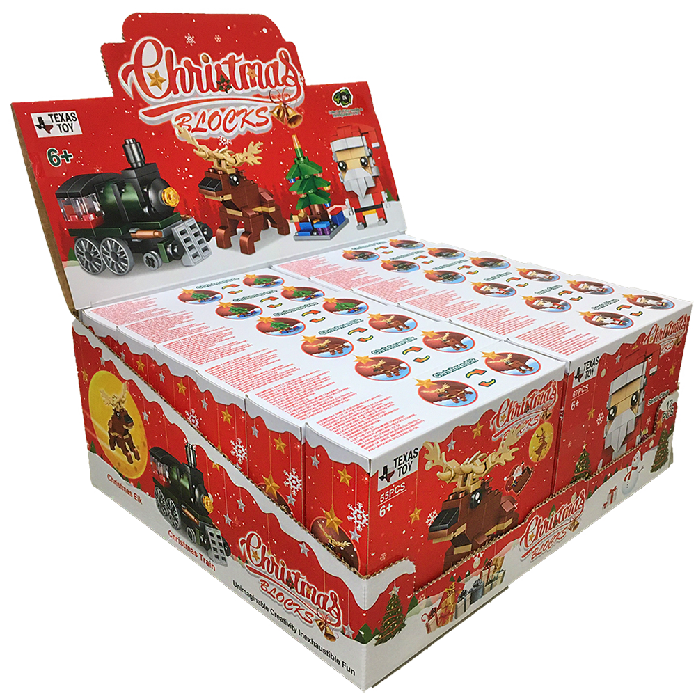 Model Bricks: Christmas Blocks Display Set, Stocking Stuffer XMas Brick Kits