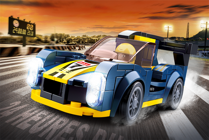 Model Bricks: Car Club Building Brick Kit, LeMans Car (154 Pcs)