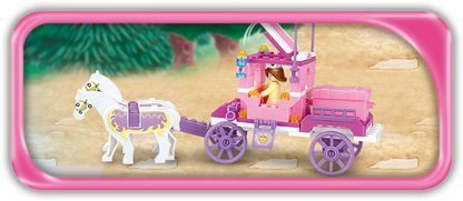 Model Bricks: Girl's Dream Royal Carriage Building Brick Kit (137 Pcs)