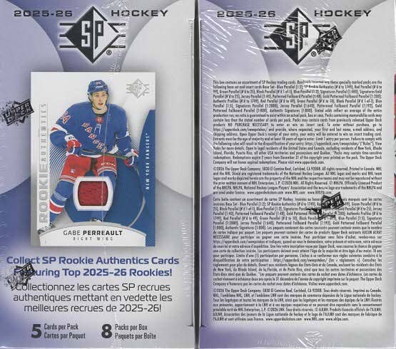 2025-26 Upper Deck Hockey: SP NHL Hockey 40ct. Blaster Box
