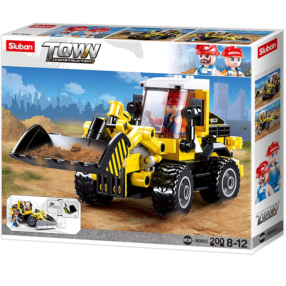 Model Bricks: 2-in-1 Forklift Construction Truck Building Brick Kit (200 pcs)