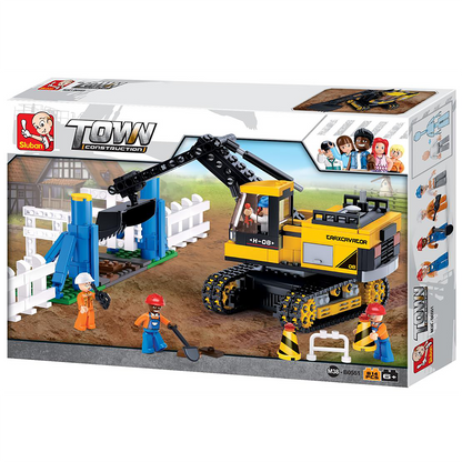Model Bricks: Construction Traxcavator Building Brick Kit (614 pcs)