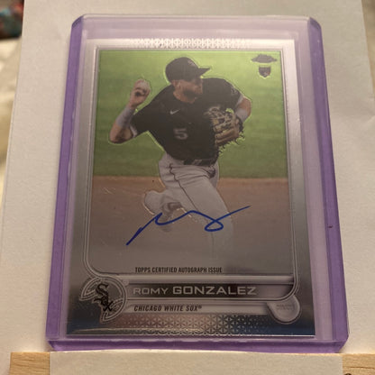 2022 Topps Chrome Romy Gonzalez Autographed trading card