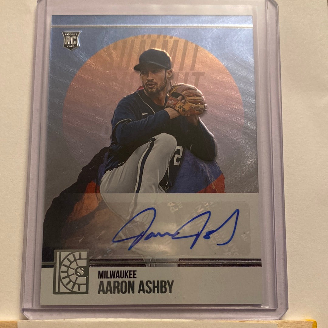 2022 Panini Capstone Summit Aaron Ashby Autographed trading card